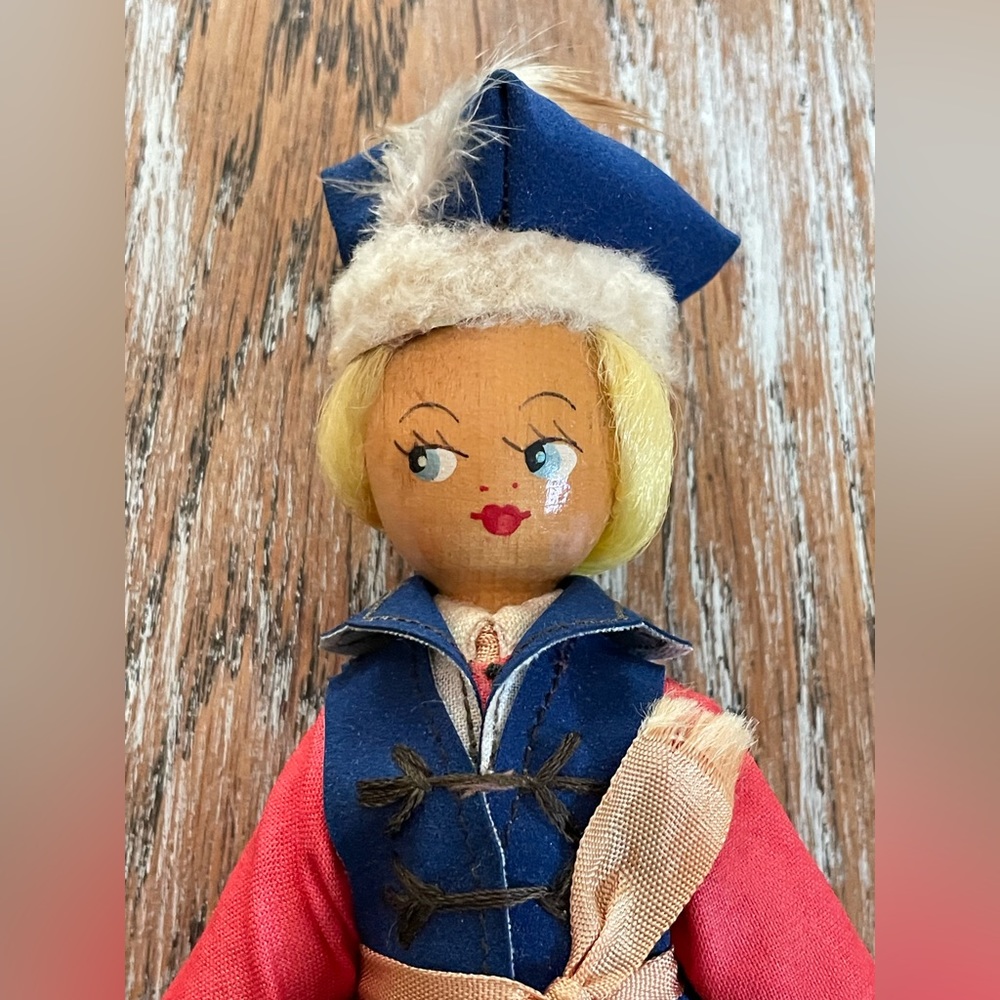 Vintage Wooden Polish Doll❤️🇵🇱 - Picture 3 of 8